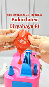 1pack isi 10 Balon karet dirgahayu ri latex balloon hut republik indonesia merah putih 17 agustus red white dekor hiasan sekolah dekorasi murah dirgahayu republik indonesia kemerdekaan hiasan