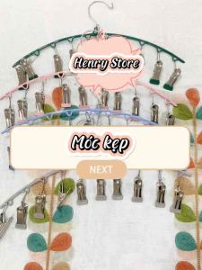 Móc treo phơi đồ quần áo có khóa chống gió chống trượt với 10 móc khóa/8 móc