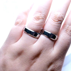 [GRATIS CETAK NAMA] Cincin Couple Titanium Anti Karat M57 | Cincin Pasangan | Cincin Hadiah | Cincin Lamaran | Cincin Tunangan | Aksesoris Pria Wanita