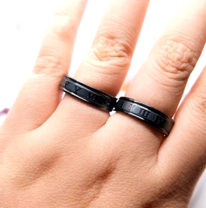 [GRATIS CETAK NAMA] Cincin Couple Titanium Anti Karat M72| Cincin Pasangan | Cincin Hadiah | Cincin Lamaran | Cincin Tunangan | Aksesoris Pria Wanita