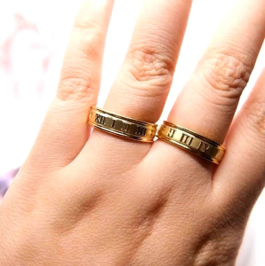 [GRATIS CETAK NAMA] Cincin Couple Titanium Anti Karat M71 | Cincin Pasangan | Cincin Hadiah | Cincin Lamaran | Cincin Tunangan | Aksesoris Pria Wanita