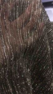 Vải voan lưới dập ly nhũ kim tuyến màu vàng đồng mềm mỏng nhẹ(khổ 1m5)may đầm váy dạ hộiđầm kiểu thời trang