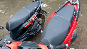 Cover jok pelindung jok motor model pcx PREMIUM (PAKAI KARET) amplas kombinasi carbon Kevlar Beat Vario Scoopy PCX Nmax Motorcycle