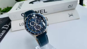 ĐỒNG HỒ NAM CHÍNH HÃNG CITIZEN CB5918-02L Eco Drive Perpetual Calendar Chronograph Sapphire Blue Dial & Leather For Men