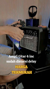 Ampli gitar amb 3 input sudah distorsi delay banyak bonus