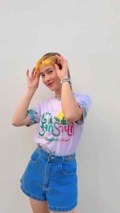 เสื้อยืดพิมพ์ลายสงกรานต์คอวี ( S-6XL) พร้อมส่ง🔥