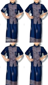 Stelan Baju Muslim Koko Anak Laki-laki Sarkoci Usia 3-10 Tahun Motif Batik Gus Iqdam katun Premium