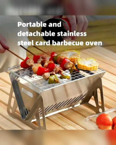 T.Ph Portable Griller Charcoal for Barbecue Ihawan de Uling Detachable Mini Grill Stainless Steel Grills for Camping