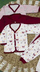 Promo 3 Set Setelan Baju Bayi Newborn 0-4 Bulan Motif Terbaru Laki-laki Perempuan