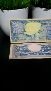 Koleksi Uang Kuno Indonesia 5 Rupiah Bunga 1959