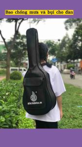 Bao da đàn guitar tặng pick gảy đàn Alice - Bao 3 lớp chống nước loại 1 - Có quai đeo túi nhỏ và móc treo tiện lợi