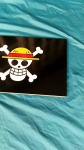 Hiasan Dinding Poster Bendera One Piece Bahan Kayu MDF Ukuran 20x15 cm & 30x20 cm Dekorasi Kamar Aesthetic Walldekor Pajangan Dinding