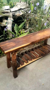 ชั้นวางของ ชั้นวางรองเท้า ม้านั่งยาว ม้านั่ง แข็งแรง ทนทาน ทำจากไม้พฤกษ์