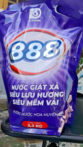 nước giặc xã 888 hương nước hoa huyền bí bịt 3.2kg đậm đặc hương thơm quyến rủ kháng khuẩn khử mùi hôi cho áo quần sạch trắng sáng rạng ngời luư hương thơm bền lâu