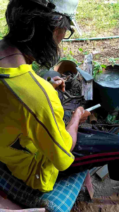 มีดกรีดยาง ทรงงูเห่าร่อง80° ยังไม่ลับคม