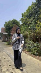 Atasan wanita blouse tenun ikat etnik elta