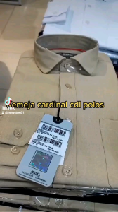 KEMEJA CARDINAL CDL FORMAL SLIMFIT WARNA HITAM POLOS