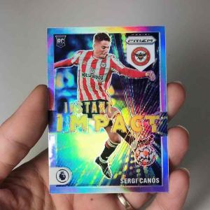 SERGI CANOS ROOKIE ⚽️ การ์ดสะสมฟุตบอล EPL ⚽️ INSTANT IMPACT SILVER PRIZM CARD 🇬🇧 Brentford ⚽️ RC สวย NM