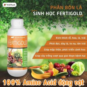 Phân Bón Lá Hữu Cơ Sinh Học FertiGold Amino Acid chai 500ml nhập khẩu từ Châu Âu Vĩnh Thạnh 100% amino động vật