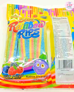 40pcs SOUR RAINBOW RIPS CANDY/loot bag fillers /paninda /giveaways/party favors.