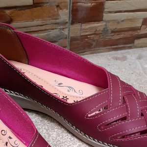 Promo 2.2 Sale Sepatu Casual Slip On Wanita Anyaman Marun Oclia Yasta Olshop