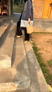 Tunik Kardigan tenun kondangan - outer atasan tenun wanita - baju tenun wanita terbaru - outer kekinian prewedding natal