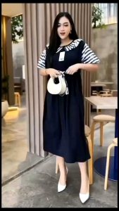 DRESS CRINGKEL AMANDA TERBARU LD 110CM PB 118CM