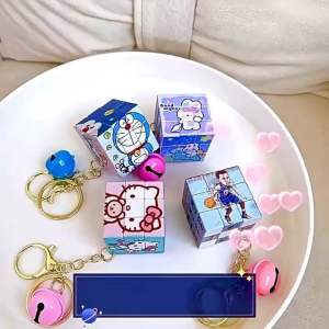 Móc khóa rubik Doremon Hello Kitty
