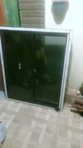 JENDELA ALUMINIUM KACA (SLIDING) ukuran T100xL80 +KUSEN 3in