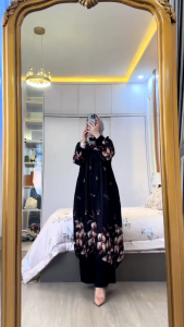 one set long tunik setelan tunik wanita viral
