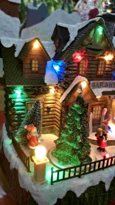 CHRISTMAS AT SKI BAR CHRISTMAS VILLAGE DISPLAY
