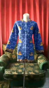 SERAGAM BATIK TERBARU 2025 KEMEJA KORPRI BATIK KORPRI TERBARU SERAGAM KORPRI PNS WANITA KORPRI TERBARU BAHAN KATUN C 40s SERAGAM PNS BAJU KANTOR LENGAN PANJANG BAJU KORPRI KERAH HITAM BISA COD