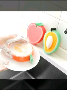 Kitchen Thickened Sponge Dishwashing Household Decontamination Dishcloth wash Shower Foam Span Basuh Pinggan mandi badan