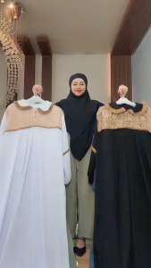 Catherine Dress Big Size - Gamis Wanita Jumbo LD 140cm Variasi Brukat Mewah