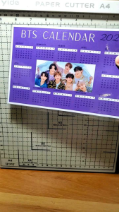 Calendars BTS Laminated or Magnetic Desk Calendar approx. 13 x 19 cm. RC Satin photo paper very vibrant print