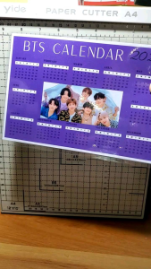 bts inspired Laminated and Magnetic Calendars Very Vibrant Print Quality Photo Paper