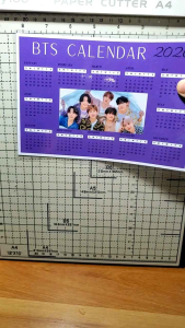 bts inspired Laminated and Magnetic Calendars Very Vibrant Print Quality Photo Paper