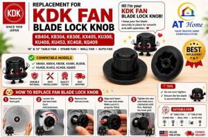 Replacement For KDK Fan Blade Lock Stand Fan Knob Spare Part For Table Wall Auto Fan