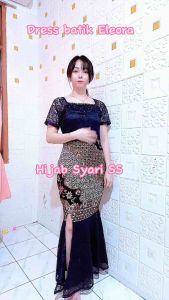 Dress Batik Eleora Premium 3 Ukuran/GAUN PESTA/Dress Batik terbaru/Batik Natal/Dress batik Duyung/Dress Wisuda/Gaun Pesta