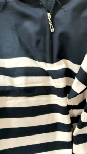 Outer knite Stripe Oversize Cardi Honghaine Korea Premium Cardigan Lembut Nyaman Zipper