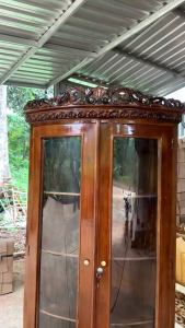 lemari hias sudut / lemari pajangan jati / Almari Pojok / almari kaca / mebel jepara Lemari Pajangan Desain Modern Furnitur Sudut Multifungsi - Lazada