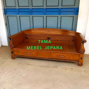 kursi bale bale jati - bale bale motif bagong sudah warna