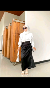 Rok Serut Samping Wanita Dewasa Satin Velvet