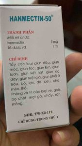 HANMECTIN 50 (20ml) hanvet tẩy giun sán ve ghẻ cho chó mèo gia súc gia cầm