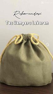 Custom Tas Souvenir Hampers Lebaran | Tas Bridesmaids | Tas Kain Satin | Custom Tas Kain | Tas Kain Hampers Lebaran