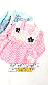 Blouse Anak Perempuan 2 in 1 Usia 1 Sampai 12 Tahun Rompi Lepas Pasang/Kemeja Anak Perempuan/Dress Anak Perempuan
