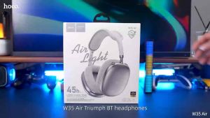 หูฟังบลูทูธไร้สาย Triumph Bluetooth Headset - HOCO W35 Air รองรับ Bluetooth 5.3, AUX, TF Card และสเตอริโอดีสี