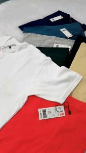 Paket 4 Pcs - Kaos V-neck Polos Lengan Pendek Wanita Katun Combed 30s Lembut Adem Nyaman Tebal Nyerap Keringat Tshirt Cewek Dewasa