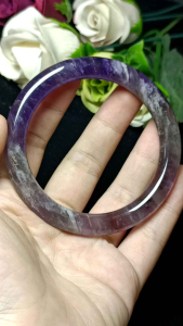 Purple Amethyst Bangle 57mm +- 天然紫水晶手镯天然无优化处理 57mm +-