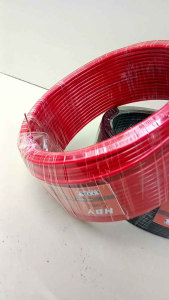 KABEL LISTRIK TEMABAGA H B Y KABEL 2.5mm2 50 YARD MERAH-HITAM kabel untuk istalasi listrik perumahan kualitas bagus tidak mudah ngelupas